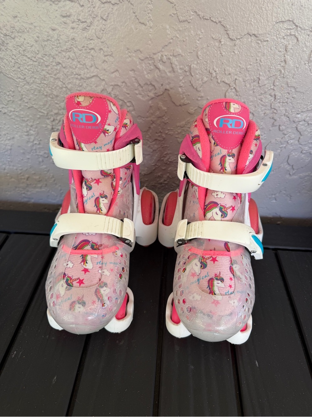 RD Kids' Pink Unicorn Adjustable Inline Skates